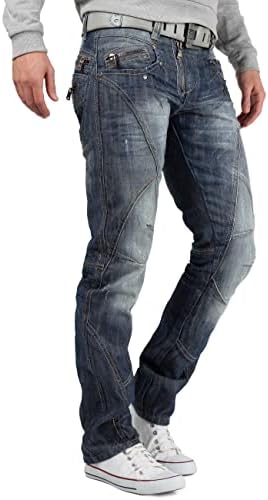 Cipo & Baxx Herren Jeans Hose Look Röhrenjeans Straight Fit Kontrastnähte Trendyhose | Cipo & Baxx Herren Jeans Hose Us