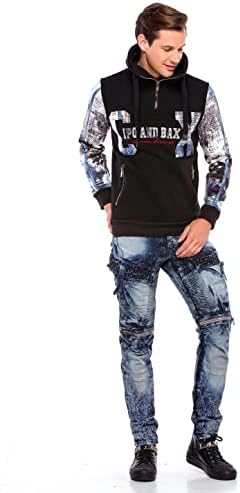 Cipo & Baxx Herren Straight Fit Jeans Hose – Bequem zu tragen, langlebig und mit markanten Kontrastnähten