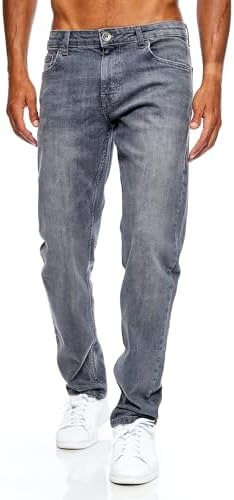 JEEL Herren-Jeans - Regular-Fit Straight-Cut - Stretch - Basic Washed - OEKO-TEX Standard 100