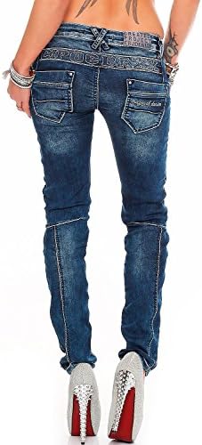 Cipo & Baxx Damen Jeans – Stylische Slim & Regular Fit Hosen mit Stretch & Used-Look | Bequeme Passform, modisches Desig