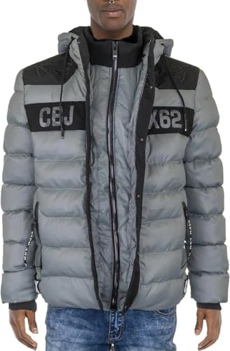 Stylische Winterjacke Herren Cipo & Baxx Series | Warme Winterjacke Herren Cipo & Baxx Series abnehmbarer Kapuze | Func