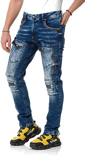 Cipo & Baxx Herren Stretch Jeanhose Slim Fit Trendig und bequem | Cipo & Baxx Männer Stretch Jeanshosen Slim Fit Premiu