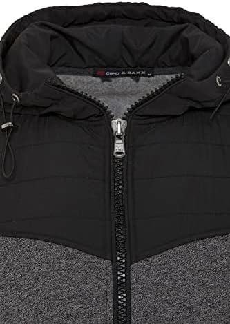 Cipo & Baxx Herren Sweatjacke Hoodie Serie - Stylischer Pullover im Modernen Casual Streetwear Stil für den Alltag, Frei