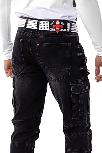 Cipo & Baxx Herren Stretch Jeanhose Slim Fit Trendig und bequem | Cipo & Baxx Männer Stretch Jeanshosen Slim Fit Premiu