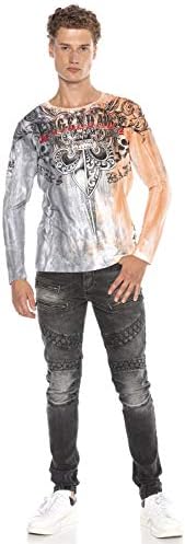 Cipo & Baxx Herren Sweatshirt Series – Stylischer Pullover im Modernen Streetwear Look mit Rundhals & Print – Comfortabl