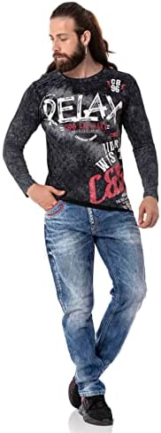 Cipo & Baxx Herren Sweatshirt Series – Stylischer Pullover im Modernen Streetwear Look – Bequemer Sweater für Alltag & F