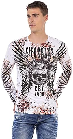 Cipo & Baxx Herren Sweatshirt Series – Stylischer Pullover für Streetwear Lovers – Bequemer Rundhalseinheitsprint Sweate