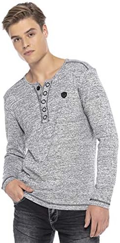 Cipo & Baxx Herren Sweatshirt Stylischer Pullover für moderne Streetwear Look – Bequemer Sweater für Alltag, Freizeit &