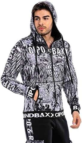 Cipo & Baxx Herren Jogginganzug Series – Zweiteiliges Set aus Kapuzenjacke und Jogginghose für Sport- und Casual-User im