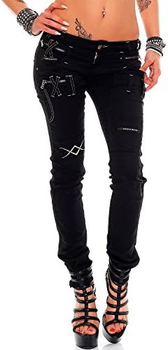 Cipo & Baxx Damen Jeans – Stylische Slim & Regular Fit Hosen mit Stretch & Used-Look | Bequeme Passform, modisches Desig
