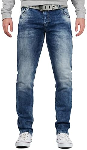 Cipo & Baxx Herren Jeans - Stilvolle Männer Jeans mit 5-Pocket-Design und Kontrastnähten | Bequemer Baumwoll-Elasthan-Mi