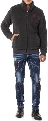 Cipo & Baxx Herren Sweatjacke Hoodie Serie - Stylischer Pullover im Modernen Casual Streetwear Stil für den Alltag, Frei