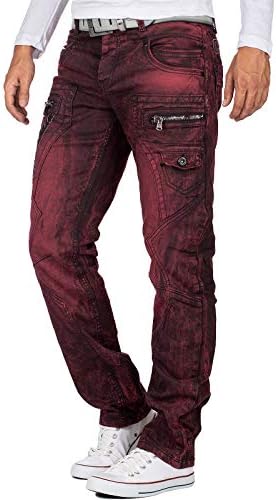 Cipo & Baxx Herren Jeans - Stylische Denim-Mode mit hohem Markanten_design | Regular & Slim Fit | Stonewashed Effect des