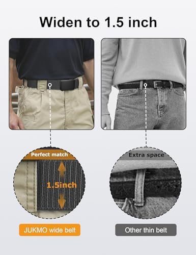JUKMO Automatik Gürtel für Herren, robustes Nylon, 3,8cm Breite, praktische Ratsche-Funktion | JUKMO Herren Automatik G