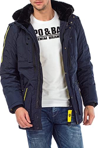 Stylische Winterjacke Herren Cipo & Baxx Series | Warme Winterjacke Herren Cipo & Baxx Series abnehmbarer Kapuze | Func