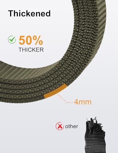 JUKMO Automatik Gürtel für Herren, robustes Nylon, 3,8cm Breite, praktische Ratsche-Funktion | JUKMO Herren Automatik G