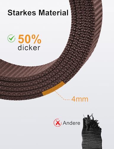 JUKMO Automatik Gürtel für Herren, robustes Nylon, 3,8cm Breite, praktische Ratsche-Funktion | JUKMO Herren Automatik G