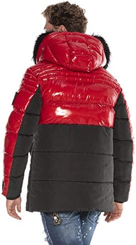 Stylische Winterjacke Herren Cipo & Baxx Series | Warme Winterjacke Herren Cipo & Baxx Series abnehmbarer Kapuze | Func