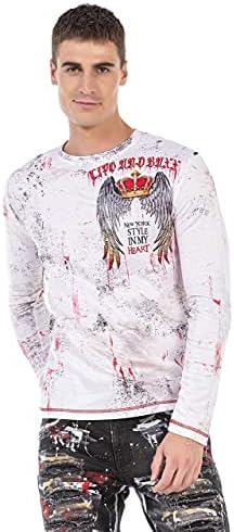 Cipo & Baxx Herren Sweatshirt Series – Stylischer Pullover für Streetwear Lovers – Bequemer Rundhalseinheitsprint Sweate