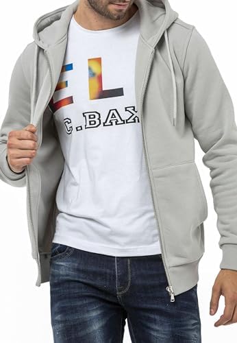 Cipo & Baxx Herren Sweatjacke Hoodie Serie - Stylischer Pullover im Modernen Casual Streetwear Stil für den Alltag, Frei