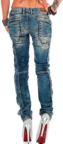 Cipo & Baxx Damen Jeans – Stylische Slim & Regular Fit Hosen mit Stretch & Used-Look | Bequeme Passform, modisches Desig