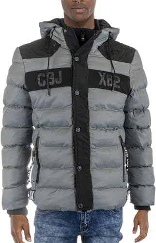 Stylische Winterjacke Herren Cipo & Baxx Series | Warme Winterjacke Herren Cipo & Baxx Series abnehmbarer Kapuze | Func