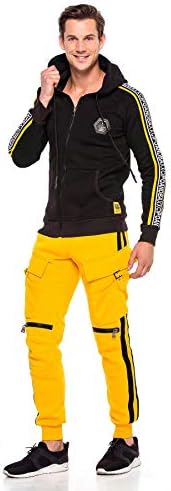 Cipo & Baxx Herren Jogginghose Series - Bequeme Freizeithose mit sportlichem Schnitt und modischem Design für Alltagsgeb