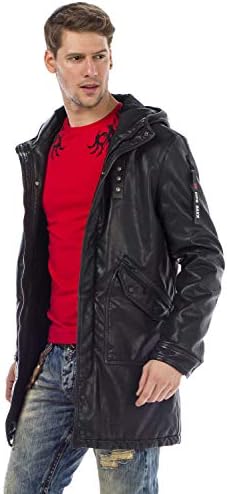 Stylische Winterjacke Herren Cipo & Baxx Series | Warme Winterjacke Herren Cipo & Baxx Series abnehmbarer Kapuze | Func