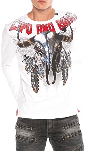 Cipo & Baxx Herren Sweatshirt Series – Stylischer Pullover im Modernen Streetwear Look mit Rundhals & Print – Comfortabl