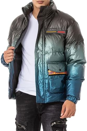Cipo & Baxx Herren Mantel – Stylische Winterjacke mit warmem Innenfutter und abnehmbarer Kapuze für kalte Tage