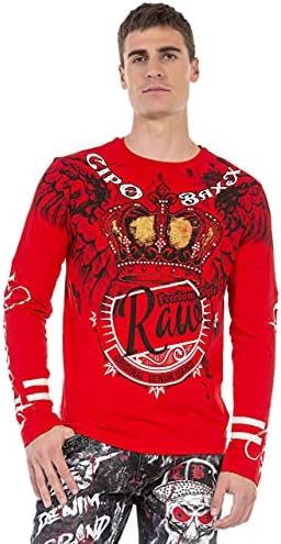 Cipo & Baxx Herren Sweatshirt Series – Stylischer Pullover für Streetwear Lovers – Bequemer Rundhalseinheitsprint Sweate