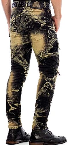 Cipo & Baxx Herren Straight Fit Jeans Hose – Bequem zu tragen, langlebig und mit markanten Kontrastnähten