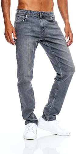 JEEL Herren-Jeans - Regular-Fit Straight-Cut - Stretch - Basic Washed - OEKO-TEX Standard 100