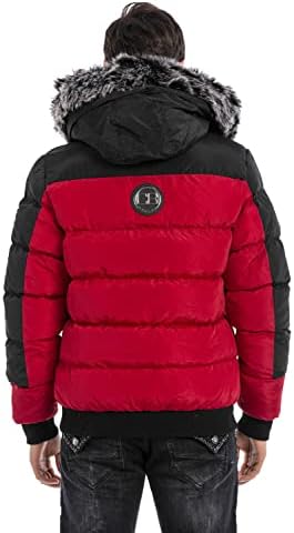 Stylische Winterjacke Herren Cipo & Baxx Series | Warme Winterjacke Herren Cipo & Baxx Series abnehmbarer Kapuze | Func