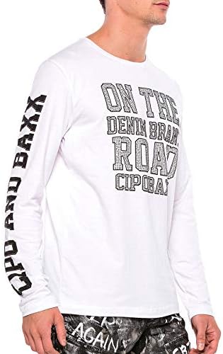 Cipo & Baxx Herren Sweatshirt Stylischer Pullover für moderne Streetwear Look – Bequemer Sweater für Alltag, Freizeit &