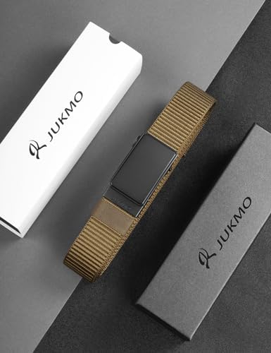 JUKMO Automatik Gürtel für Herren, robustes Nylon, 3,8cm Breite, praktische Ratsche-Funktion | JUKMO Herren Automatik G
