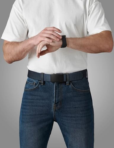 JUKMO Automatik Gürtel für Herren, robustes Nylon, 3,8cm Breite, praktische Ratsche-Funktion | JUKMO Herren Automatik G