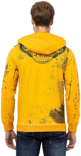 Cipo & Baxx Herren Sweatjacke Hoodie – Stylischer Pullover für Streetwear-Begeisterte mit Reißverschluss & Kapuze für Fr