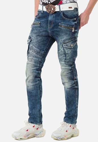 Cipo & Baxx Herren Stretch Jeanhose Slim Fit Trendig und bequem | Cipo & Baxx Männer Stretch Jeanshosen Slim Fit Premiu