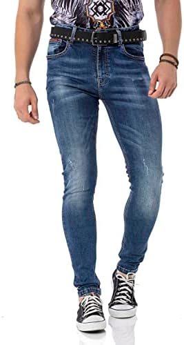 Cipo & Baxx Herren Stretch Jeanhose Slim Fit Trendig und bequem | Cipo & Baxx Männer Stretch Jeanshosen Slim Fit Premiu
