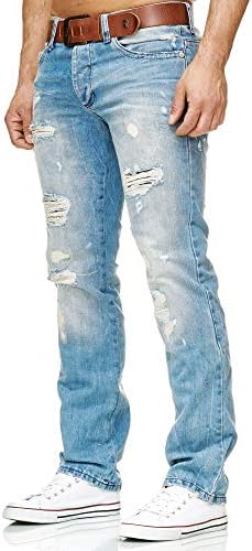 Redbridge Jeans - Regular Fit Denim Hose im Used Look mit Rissen – 5-Pocket Jeans für junge Männer & Frauen in Freizeit