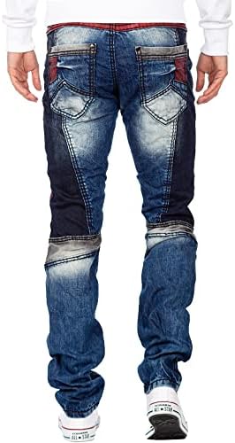 Cipo & Baxx Herren Jeans - Stylische Denim-Mode mit hohem Markantzen Detail | Regular & Slim Fit für Männer | Stonewashe