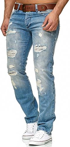 Redbridge Jeans - Regular Fit Denim Hose im Used Look mit Rissen – 5-Pocket Jeans für junge Männer & Frauen in Freizeit