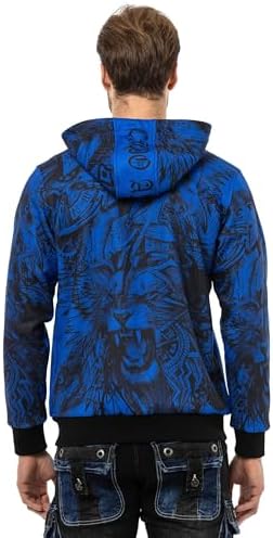 Cipo & Baxx Herren Sweatjacke Hoodie – Stylischer Pullover für Streetwear-Begeisterte mit Reißverschluss & Kapuze für Fr