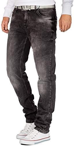 Cipo & Baxx Herren Jeans - Stilvolle Männer Jeans mit 5-Pocket-Design und Kontrastnähten | Bequemer Baumwoll-Elasthan-Mi