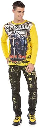 Cipo & Baxx Herren Sweatshirt Series – Stylischer Pullover für Streetwear Lovers – Bequemer Rundhalseinheitsprint Sweate