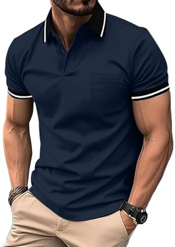 SwissWell 5er Pack Herren Polo T-Shirt Atmungsaktiv leicht Golfessen