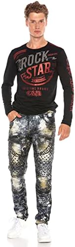 Cipo & Baxx Herren Sweatshirt Stylischer Pullover für moderne Streetwear Look – Bequemer Sweater für Alltag, Freizeit &