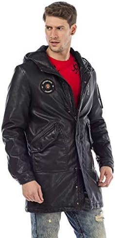 Stylische Winterjacke Herren Cipo & Baxx Series | Warme Winterjacke Herren Cipo & Baxx Series abnehmbarer Kapuze | Func