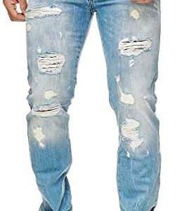 Redbridge Jeans - Regular Fit Denim Hose im Used Look mit Rissen – 5-Pocket Jeans für junge Männer & Frauen in Freizeit
